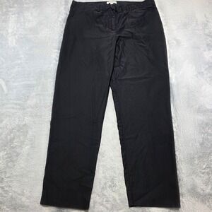 Nanette Lepore Women 16 Black Ankle Dress Pants Stretch Slim Career Trousers